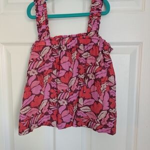 GAP Kids Floral Tank Top - Pink and Red